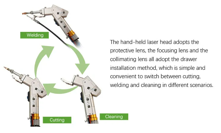 AKTEK 3 IN1 Fiber Laser Cleaning Welding Cutting Machine
