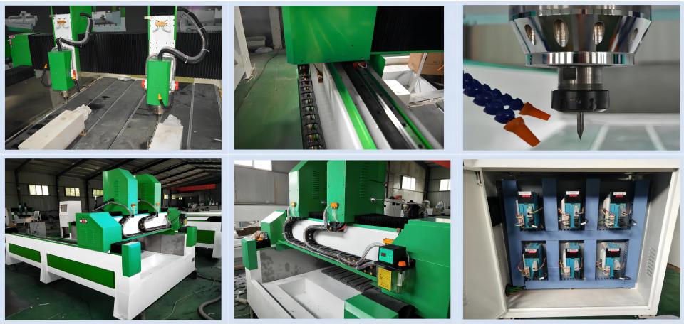 1325 1530 Double Heads Stone Marble Engraving Carving CNC Router